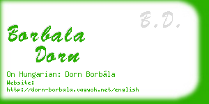 borbala dorn business card