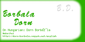 borbala dorn business card